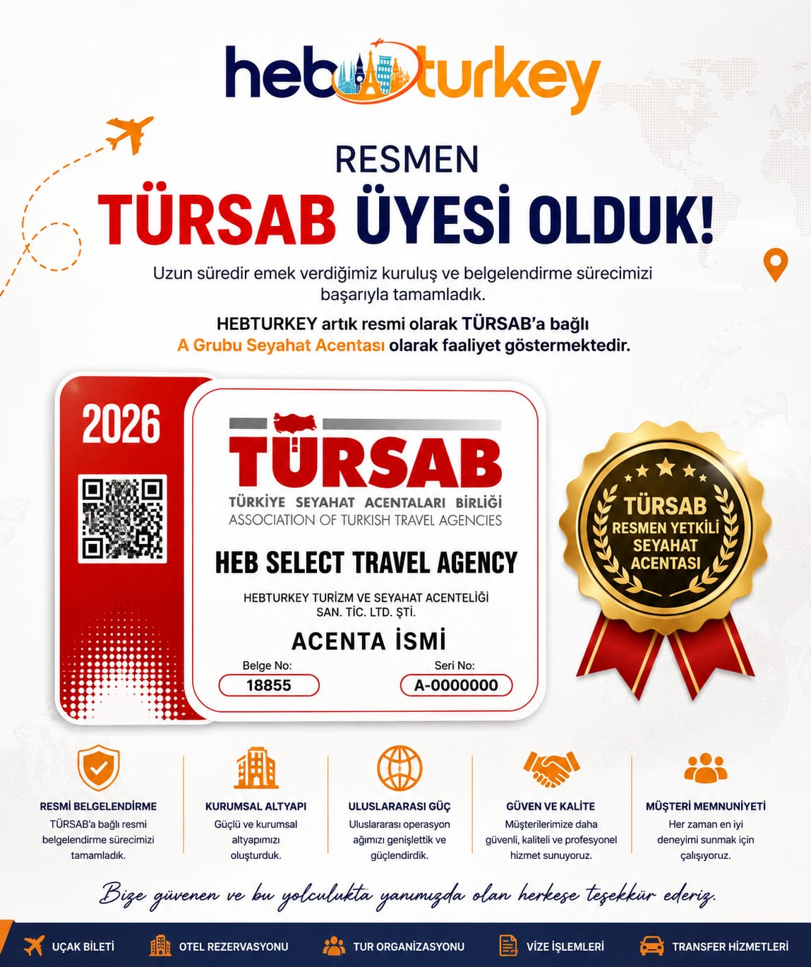 HEBTURKEY Resmen TÜRSAB Üyesi Oldu!
